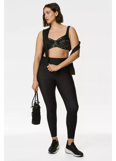 Комбинированный бралетт спортивный бюстгальтер Marks & Spencer с косточками полиэстер, полиамид, эластан