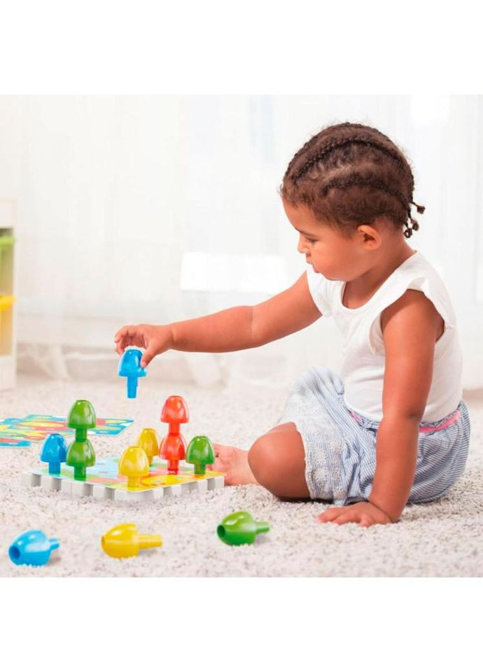 Розвиваючий набір мозаїки 2 в 1 Quercetti 2270-Q 16 фішок, 4 картки, 4 основи No Brand (362569731)