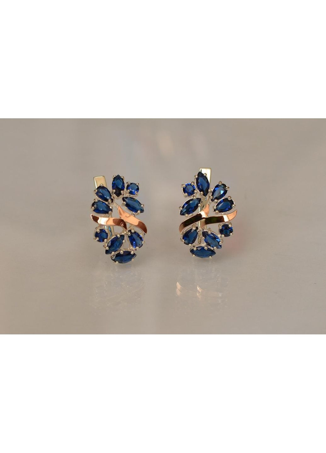 Срібні сережки з золотими накладками Silver Style (56718789)