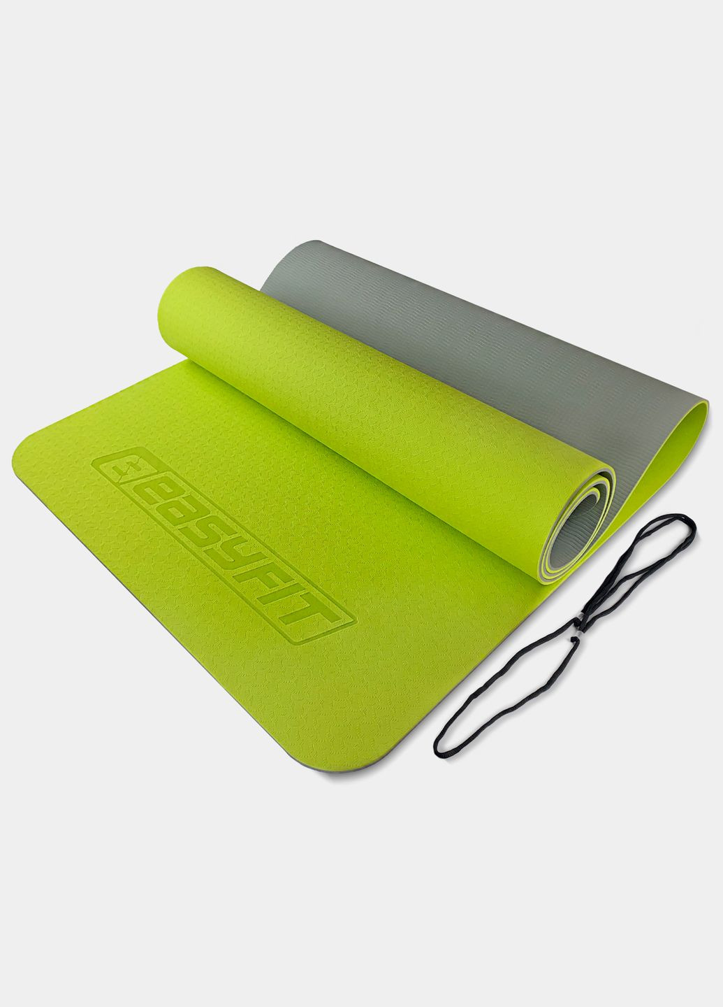 Коврик для йоги и фитнеса TPE+TC 6 мм двухслойный EasyFit (345712605)