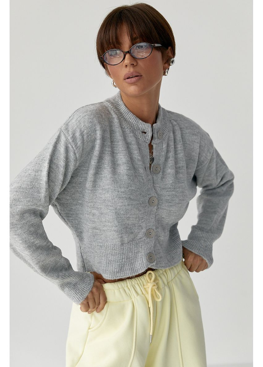 Серый зимний кардиган Lurex