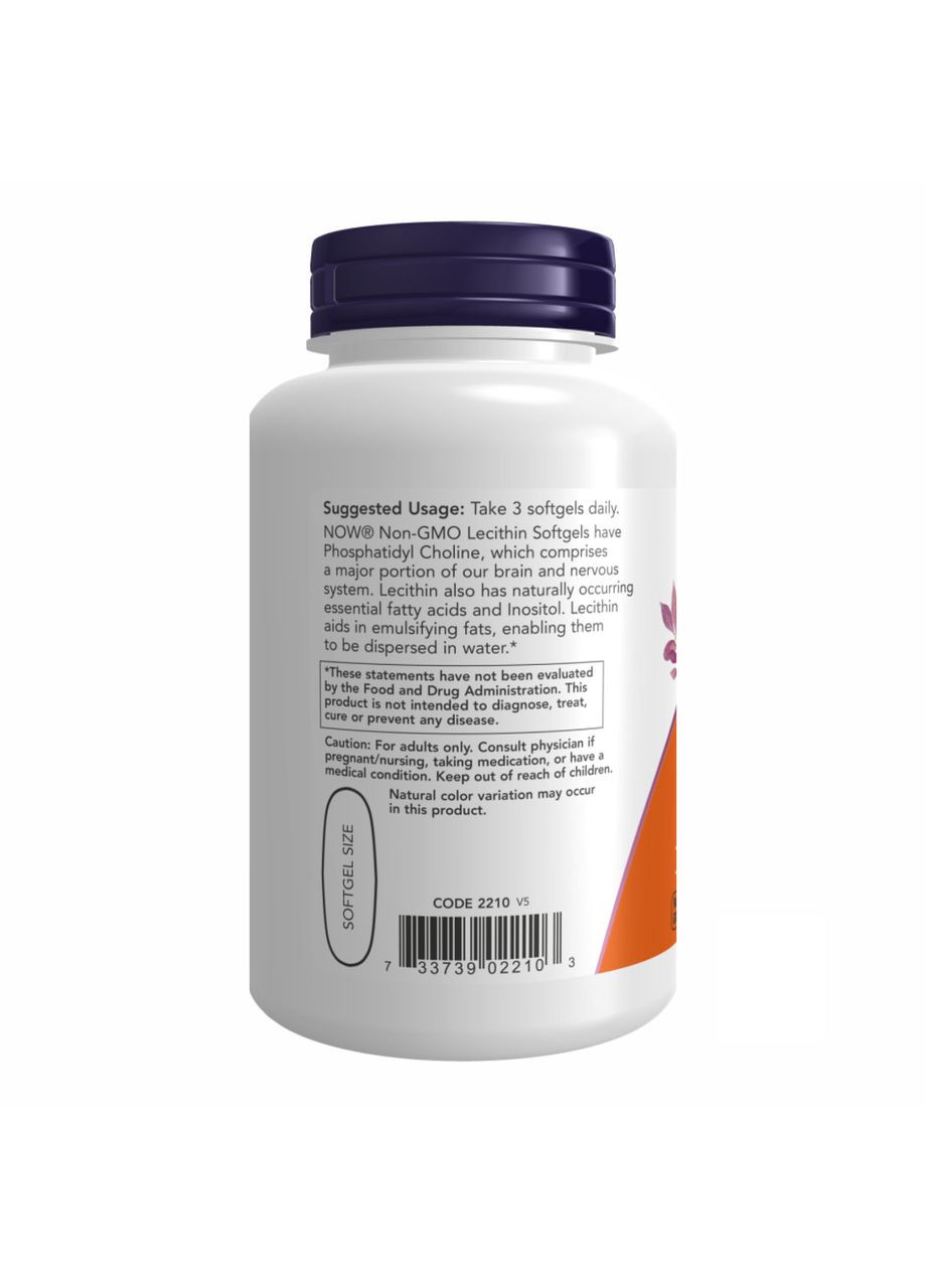 Lecithin 1200 mg - 200 sgels Now Foods (369398950)