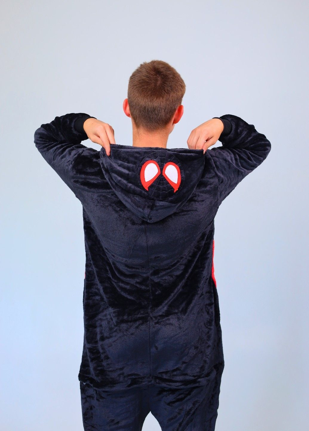 Кігурумі піжама Людина Павук Майлз Моралес чоловічі чорна плюшева Lalapka (365783479)