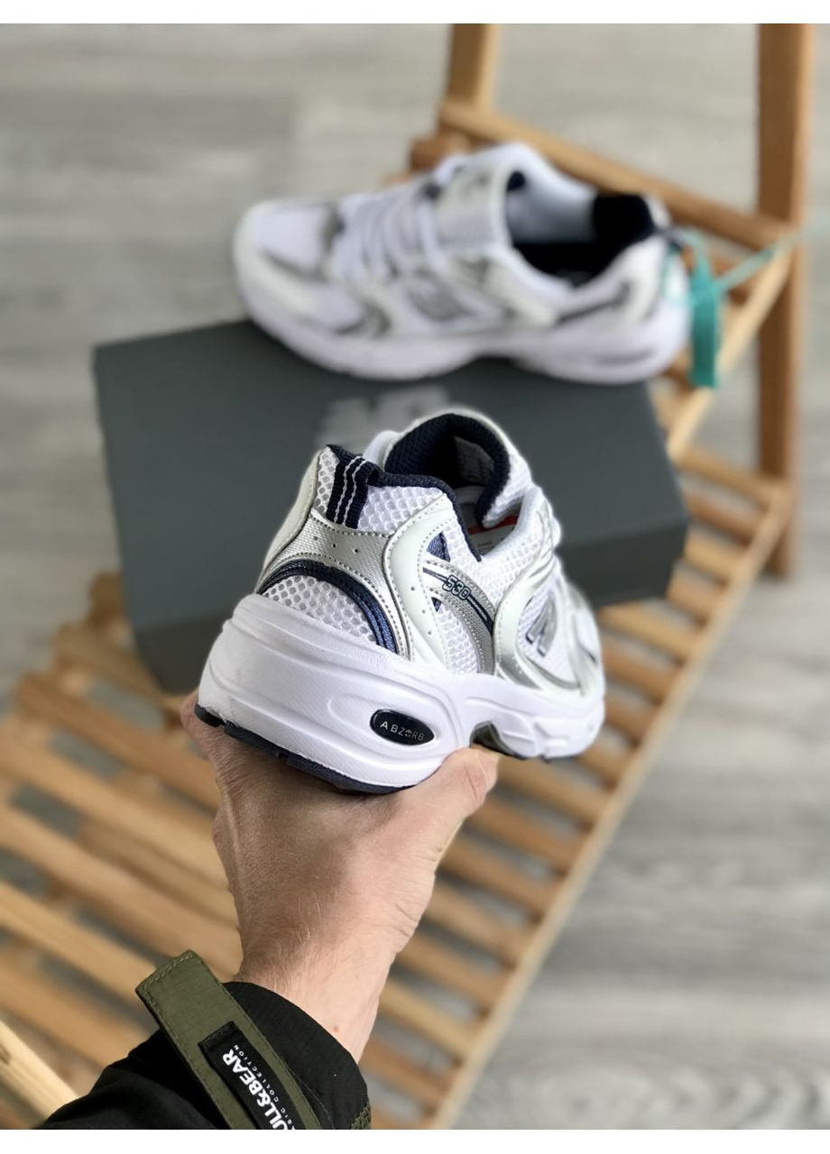 Белые демисезонные кроссовки мужские new balance 530 white silver navy mr530sg No Brand