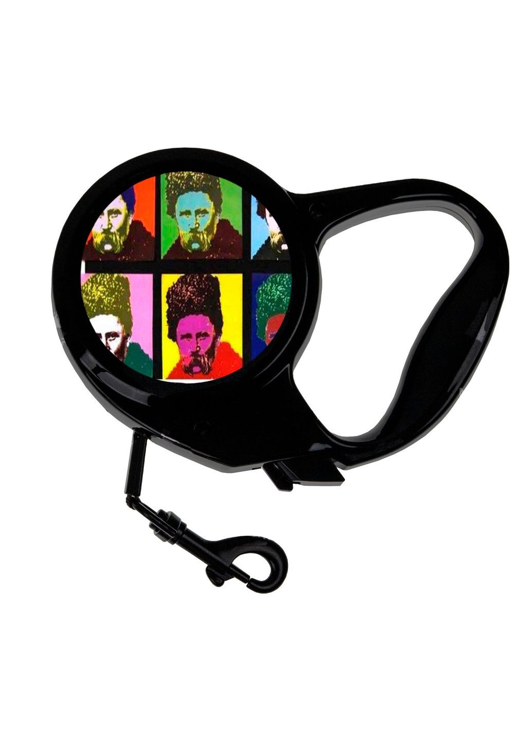 Повідець-рулетка для тварин Патріотичний #046 3 м чорний No Brand (309154780)