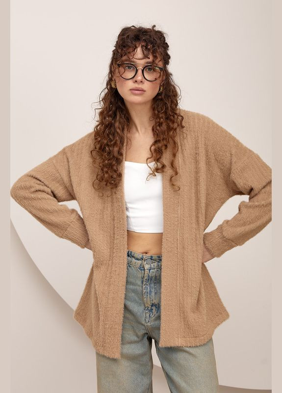 Коричневый демисезонный кардиган ARTMON