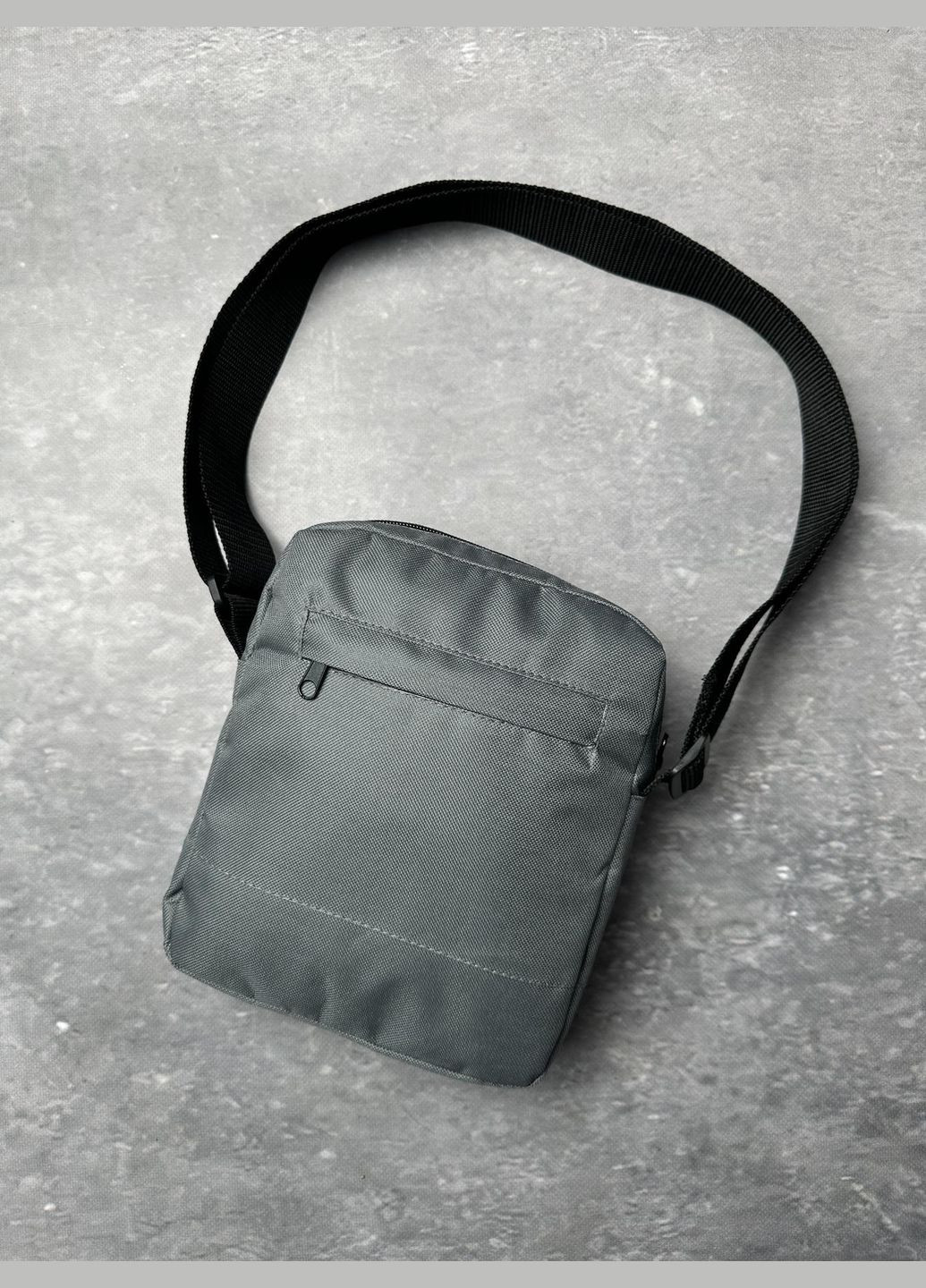 Барсетка серая без лого маленькая No Brand (329203560)