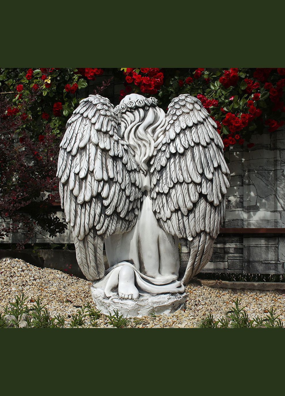 Садова фігура Ангел із серцем 76х60х60 см (ССП00007 ) Гранд Презент (284419152)