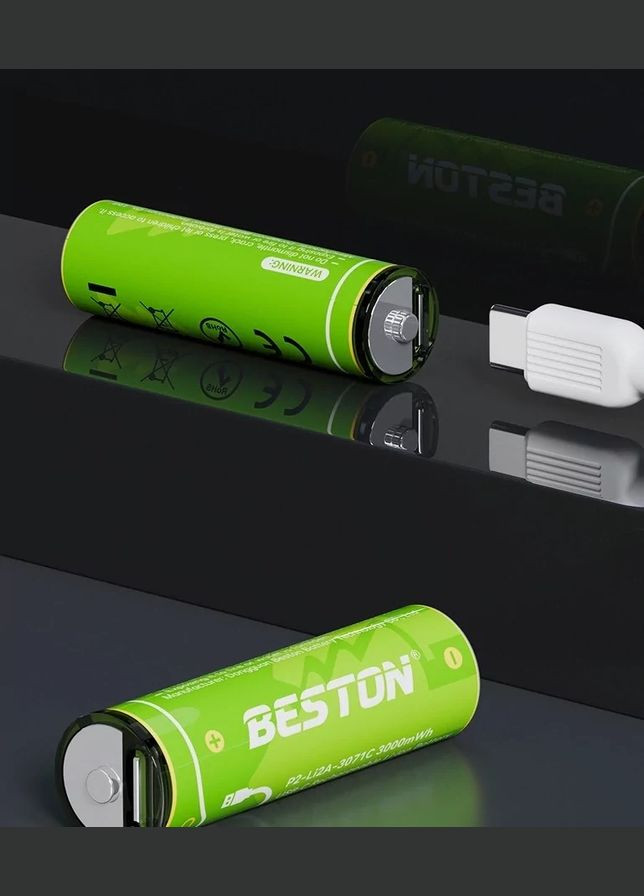 Літій-іонний акумулятор типу АА потужністю 1.5v 3000МВтч (5024639) Beston (347581270)