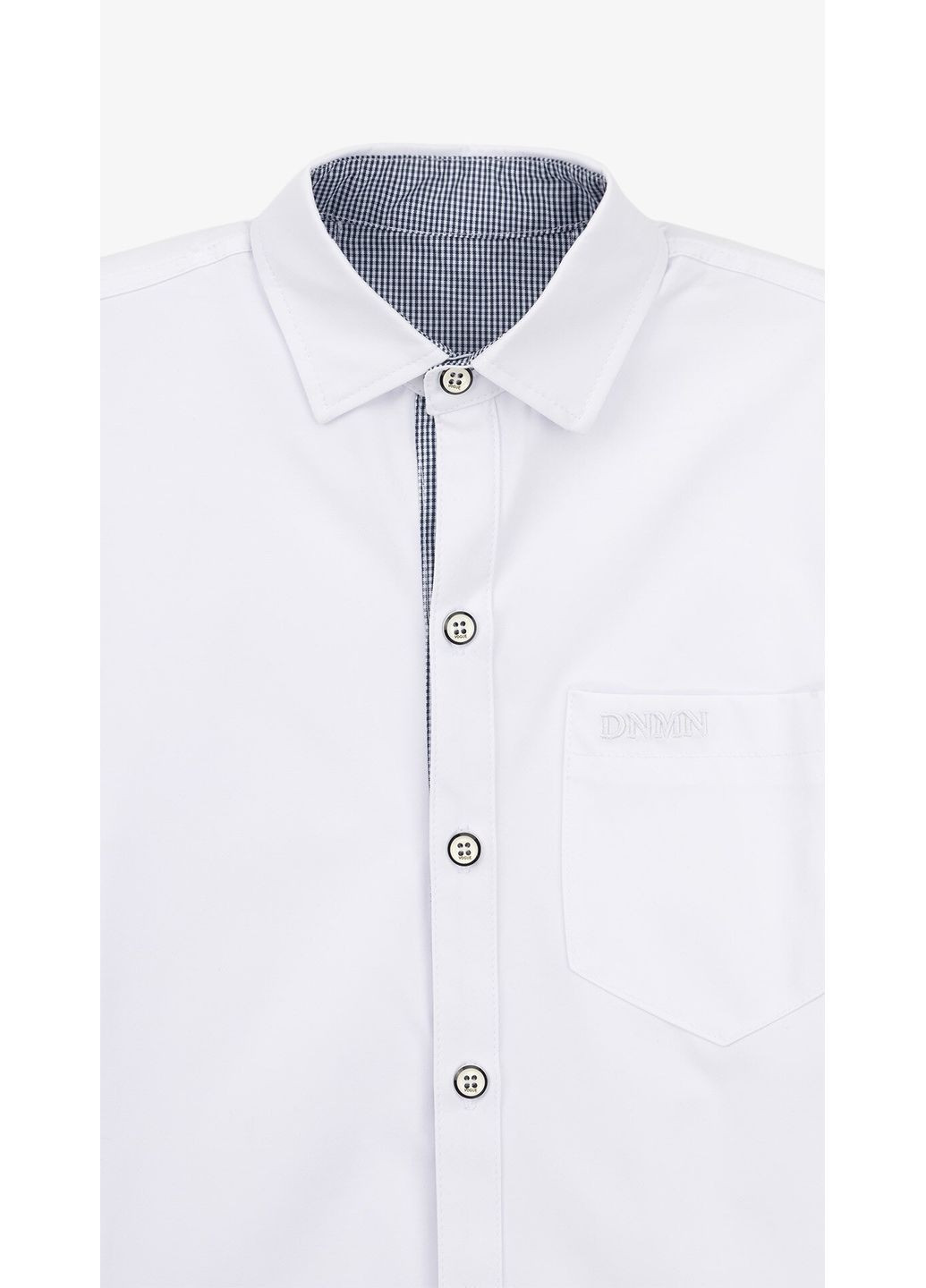 Белая повседневный рубашка однотонная Moyaberla