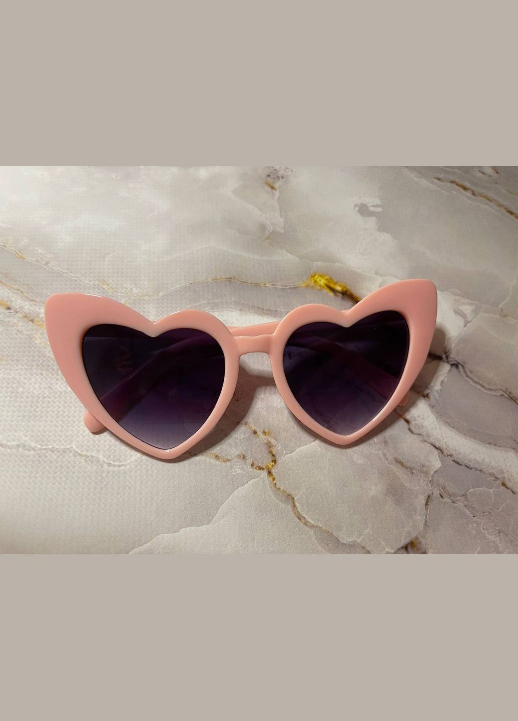 Очки женские солнцезащитные кошачий глаз сердце в розовой оправе LIGHT (315889498)