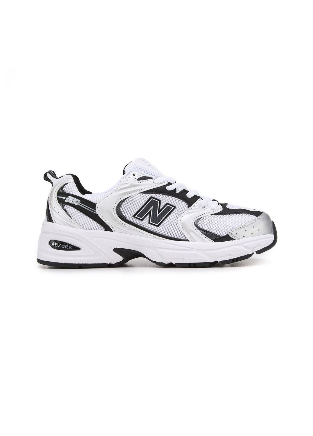 Белые всесезонные кроссовки new balance No Brand 530 White Black