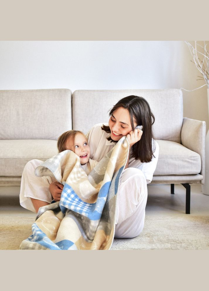 Плед дитячий бавовняний Papaella Baby - 90x120 Кошеня блакитне IDEIA (333819579)