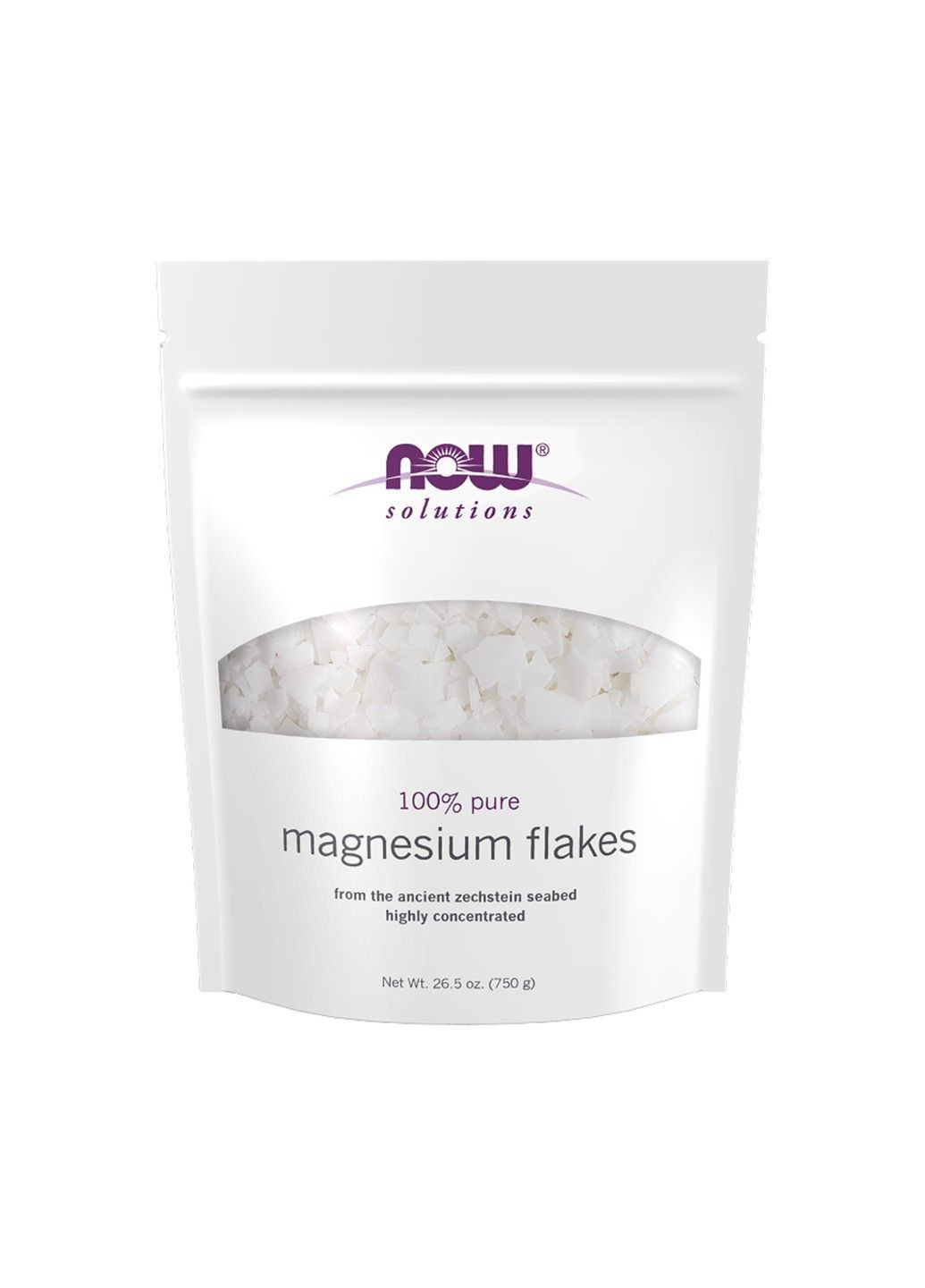 , Solutions, пластівці магнію в пластівцях, 750 г Now Foods (362575195)