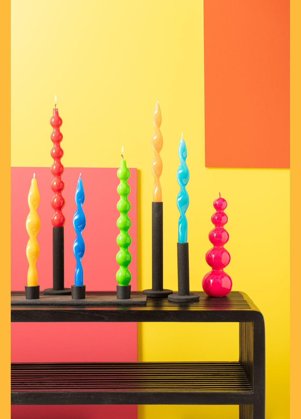 Свічка зеленого кольору висота 23 см Бельгія (40575) J-Line (303354365)