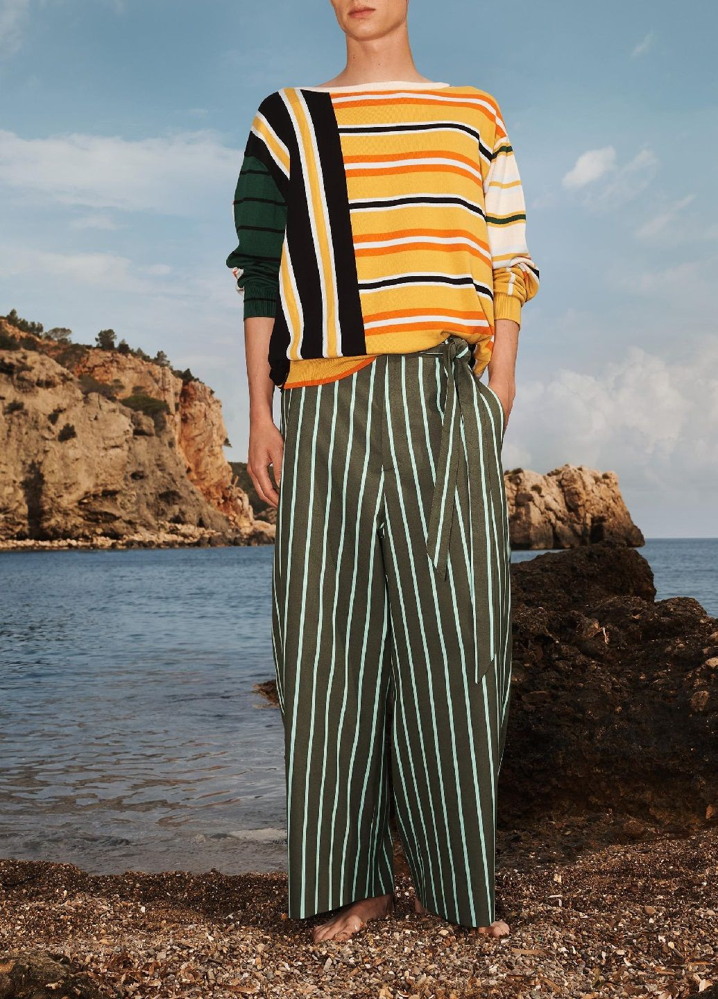 Комбинированный свитшот Zara полоска (339767647)