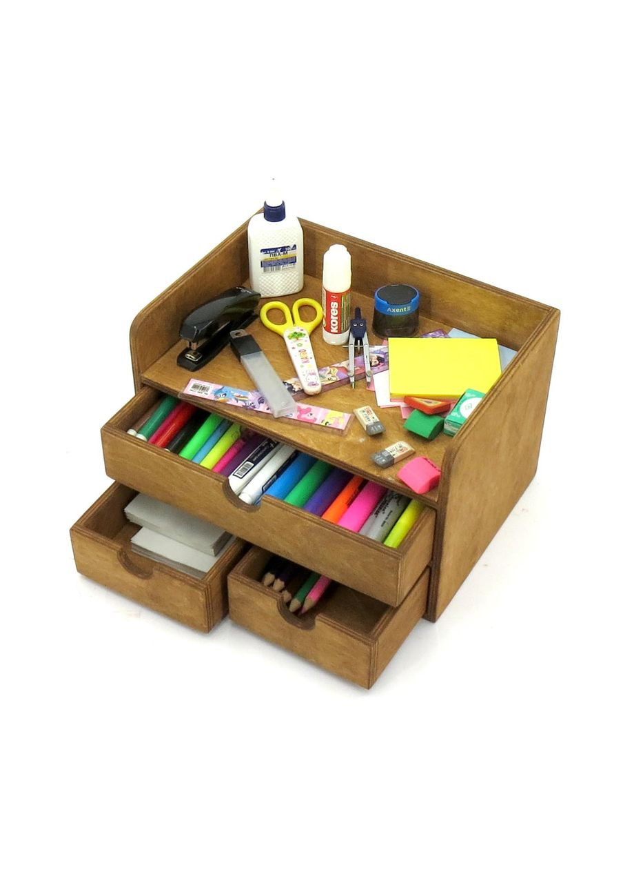 Органайзер настільний з дерева Монро мускат (КНЦ-004607) No Brand (328226638)