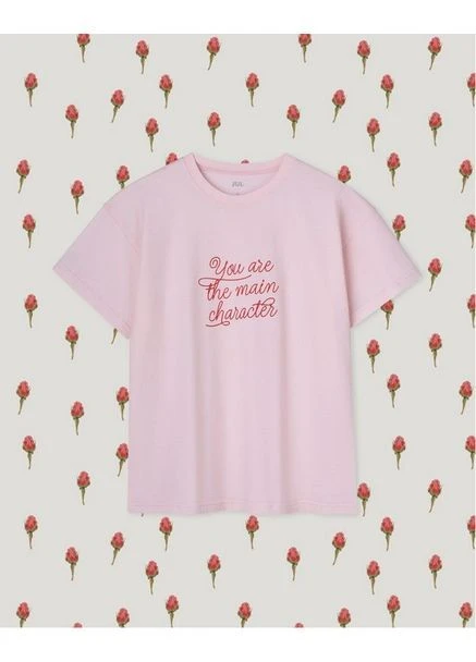 Футболка рожева oversize "You are the main character" JUL - (378135645)