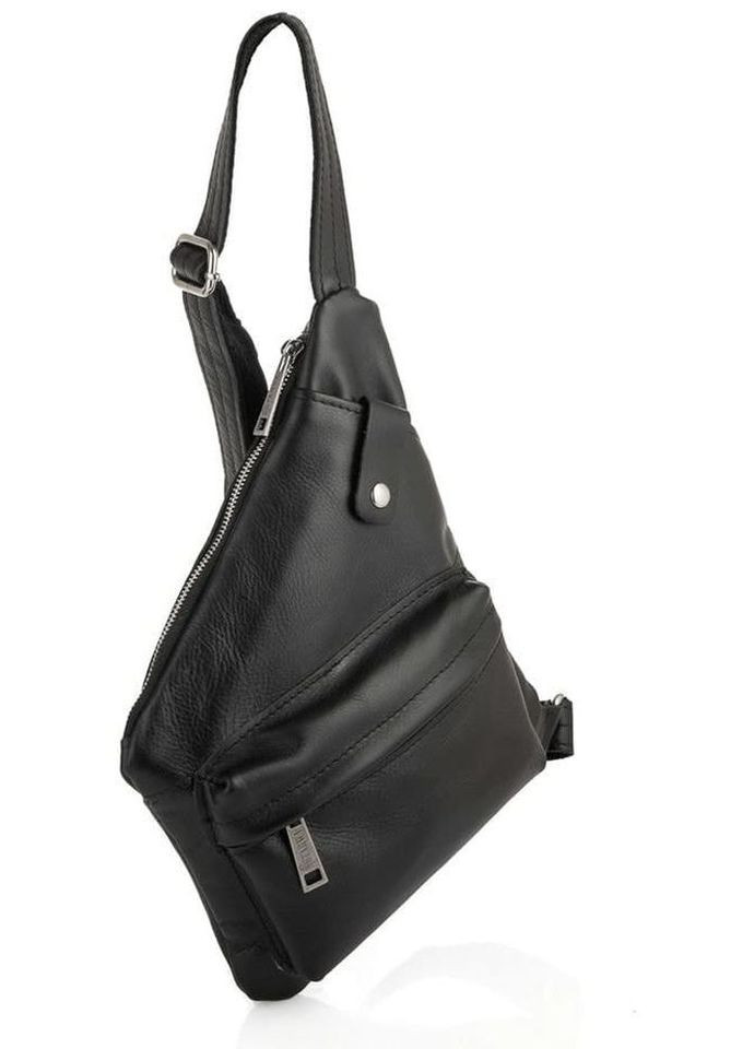 Сумка слинг через плечо мужская из натуральной кожи для телефона и для документов маленькая Черный 38825 TARWA (351489096)