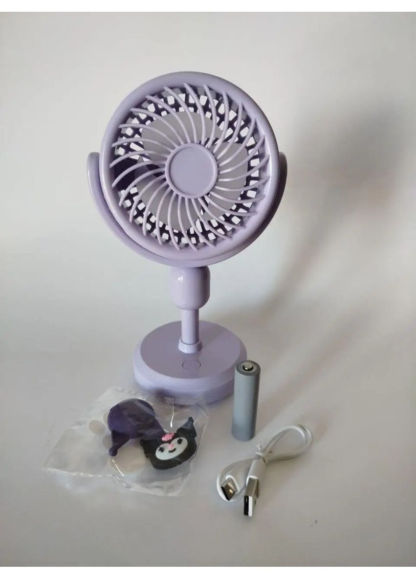 Вентилятор настільний 677-96 3 Вт фіолетовий ATLANFA (364757184)