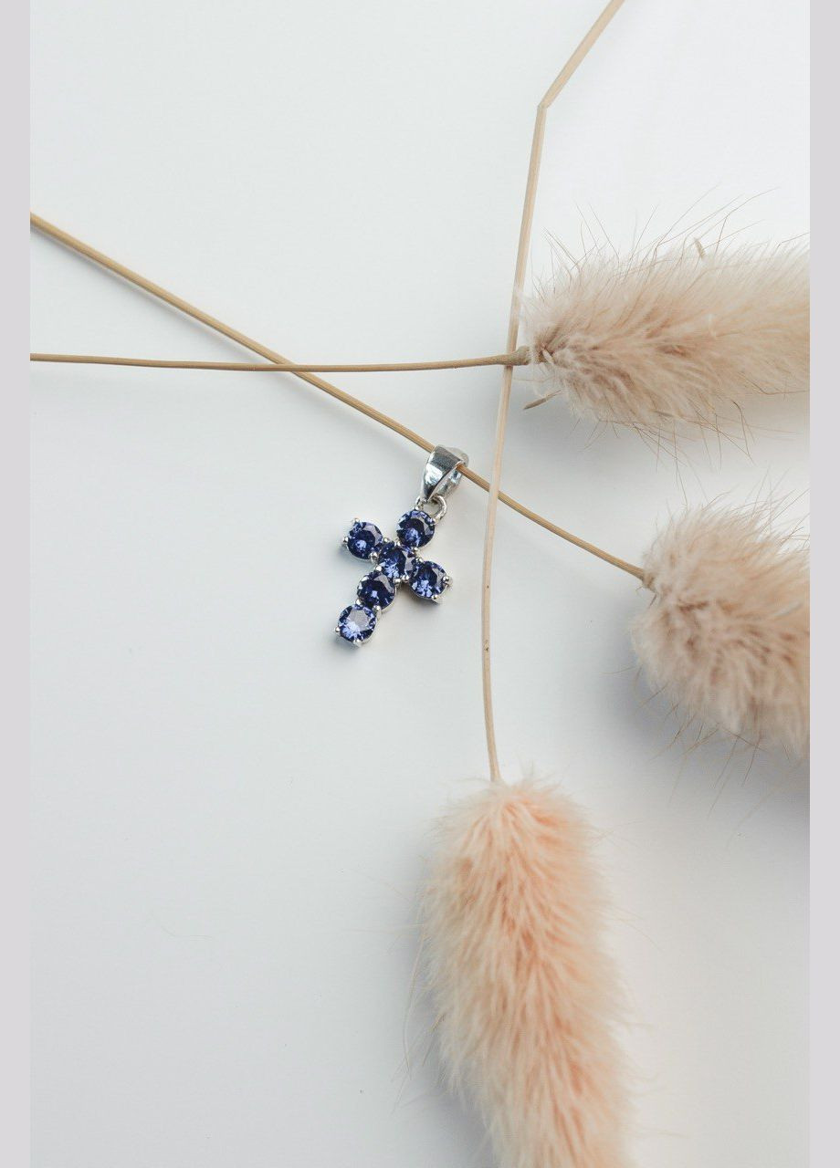 Серебряное кольцо с голубым кварцем и фианитами. No Brand (316397805)