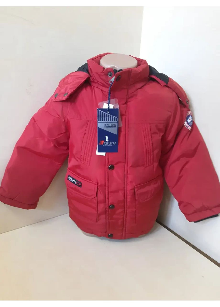 Синя зимня подовжена зимова куртка пуховик пальто на овчині для хлопчика синя 134 140 146 152 No Brand