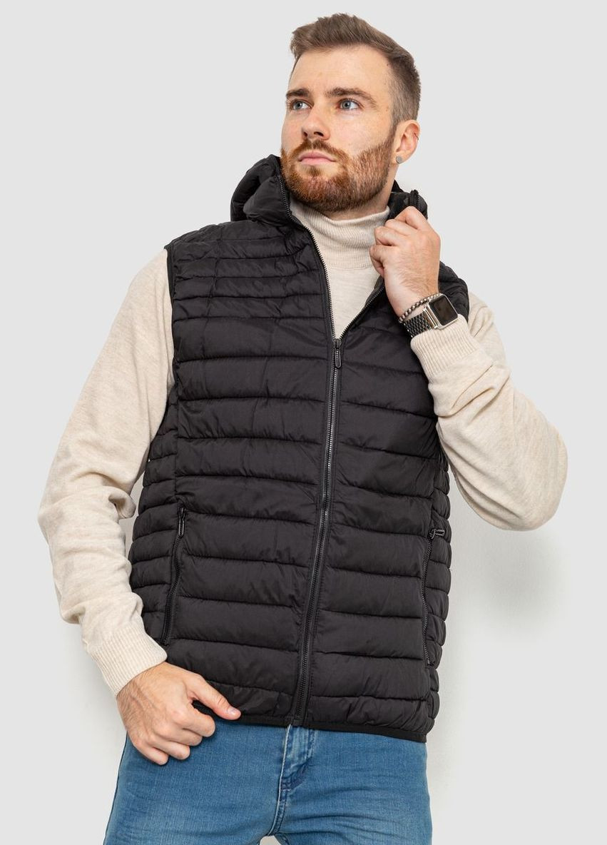 Жилет чоловічий однотонний, колір чорний, Ager (288750904)