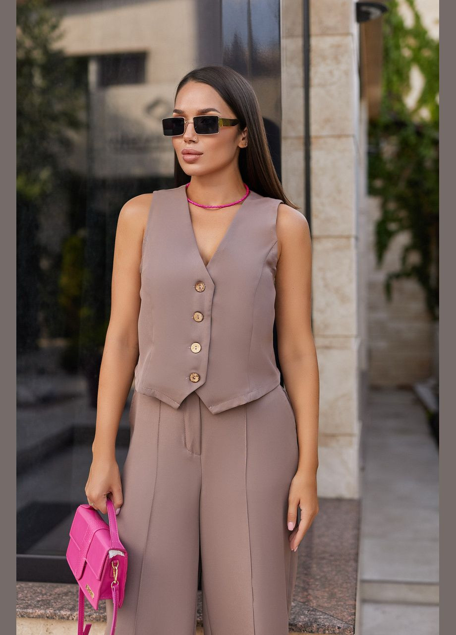 Жіночий костюм двійка жилет з брюками Fashion Girl (301064861)