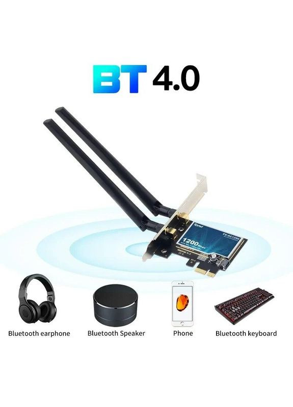 УЦІНКА! Мережева карта WiFi+Bluetooth Fenvi FV-AC1200s 2.4/5.8Ghz, дводіапазонна No Brand (316132024)