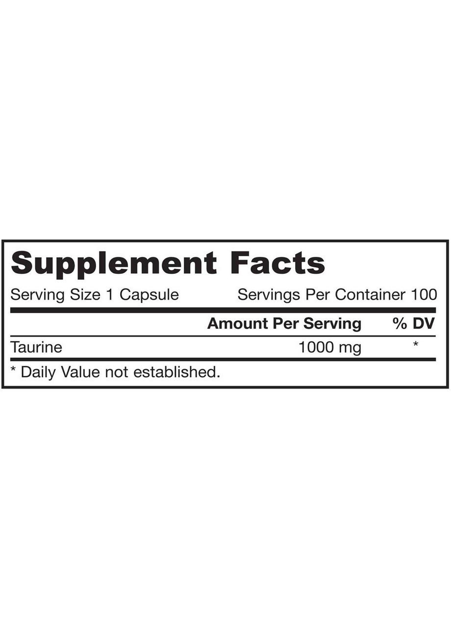 Таурин, 1000 мг, 100 капсул Jarrow Formulas (364311680)