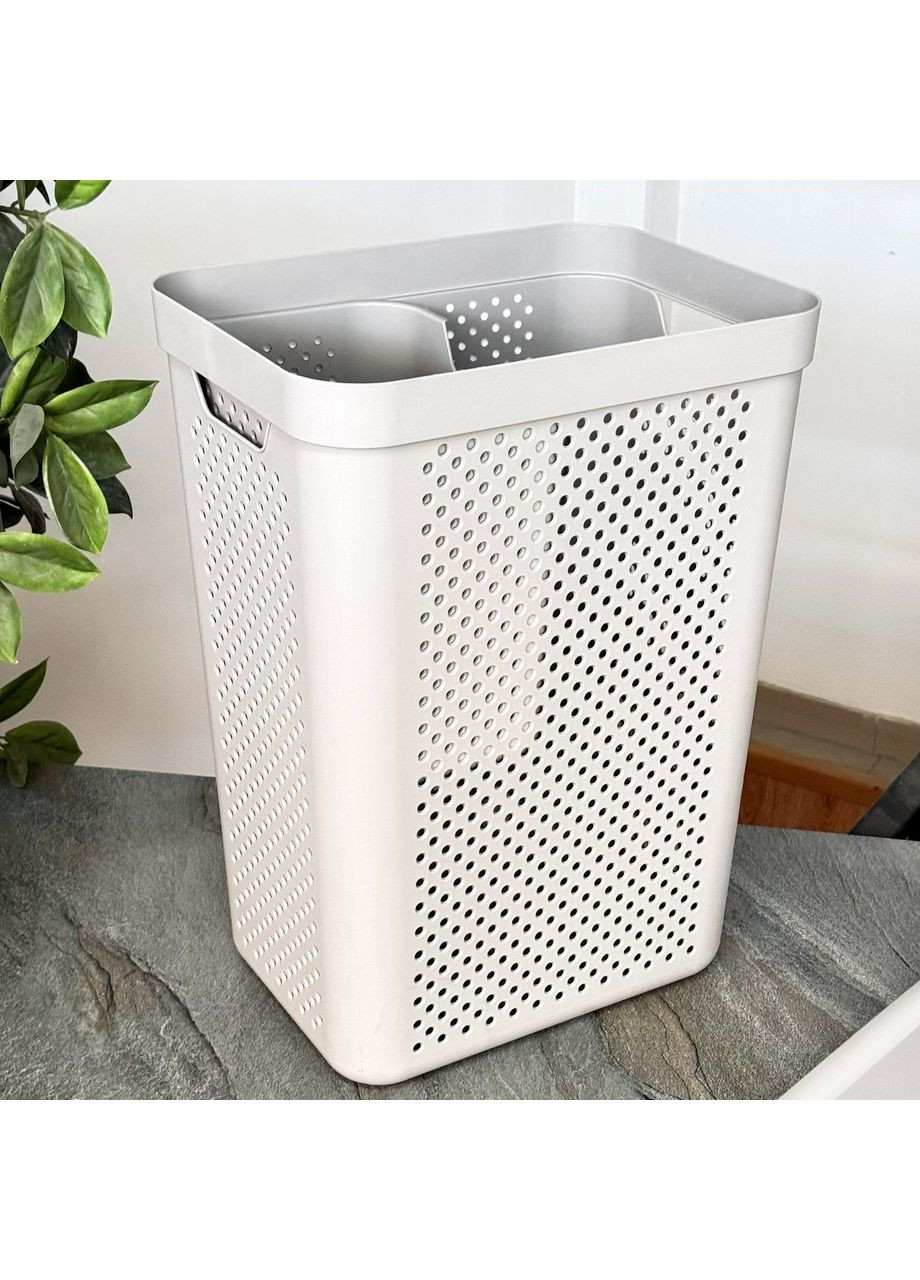 Кошик для білизни 45 л з органайзером Какао Simple Алеана (364195610)