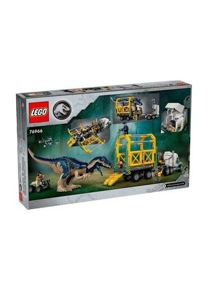 Конструктор Jurassic World Миссии динозавров: Грузовик для перевозки аллозавра, 588 деталей, от 8 лет (76966) Lego (369941138)