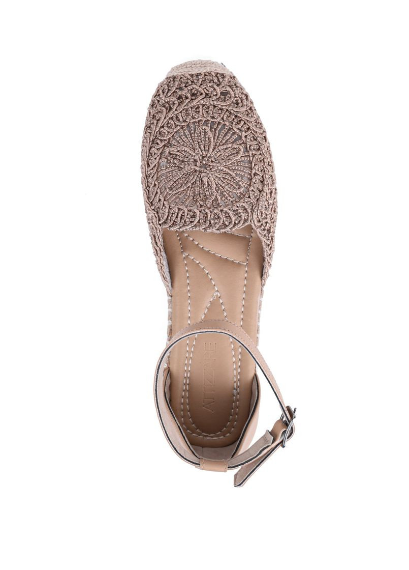 Бежевые женские эспадрильи 1155/y-903/04-138330 бежевый ткань Attizzare (330179687)