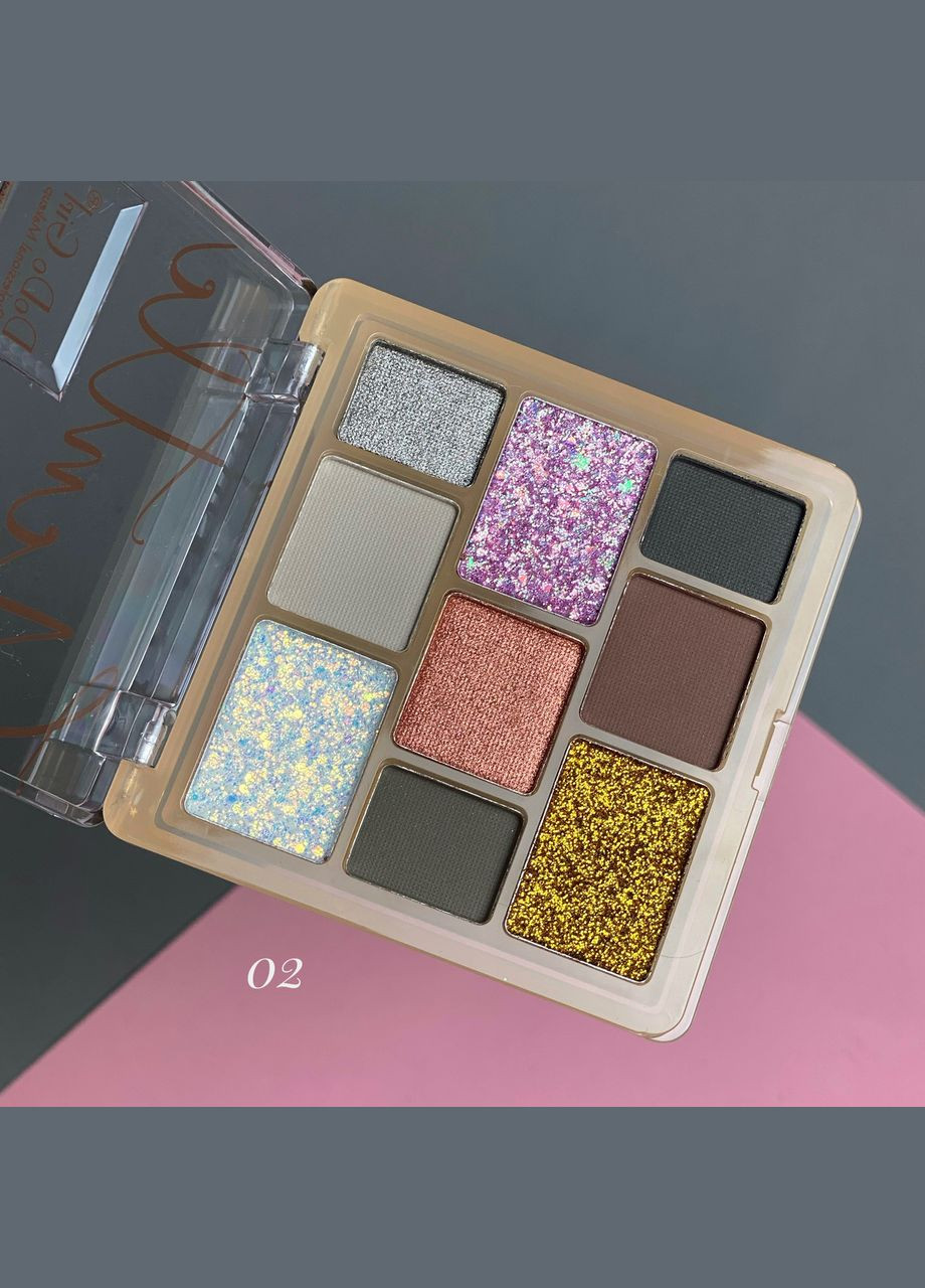 Тени для век Girl, 9 оттенков, №02 Dodo (302316463)