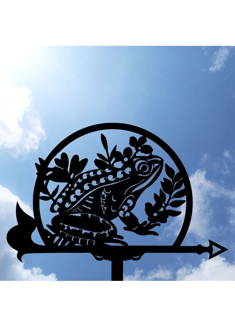 Флюгер на будинок Жабка, флюгер на дах з металу 3 мм. No Brand (368896411)