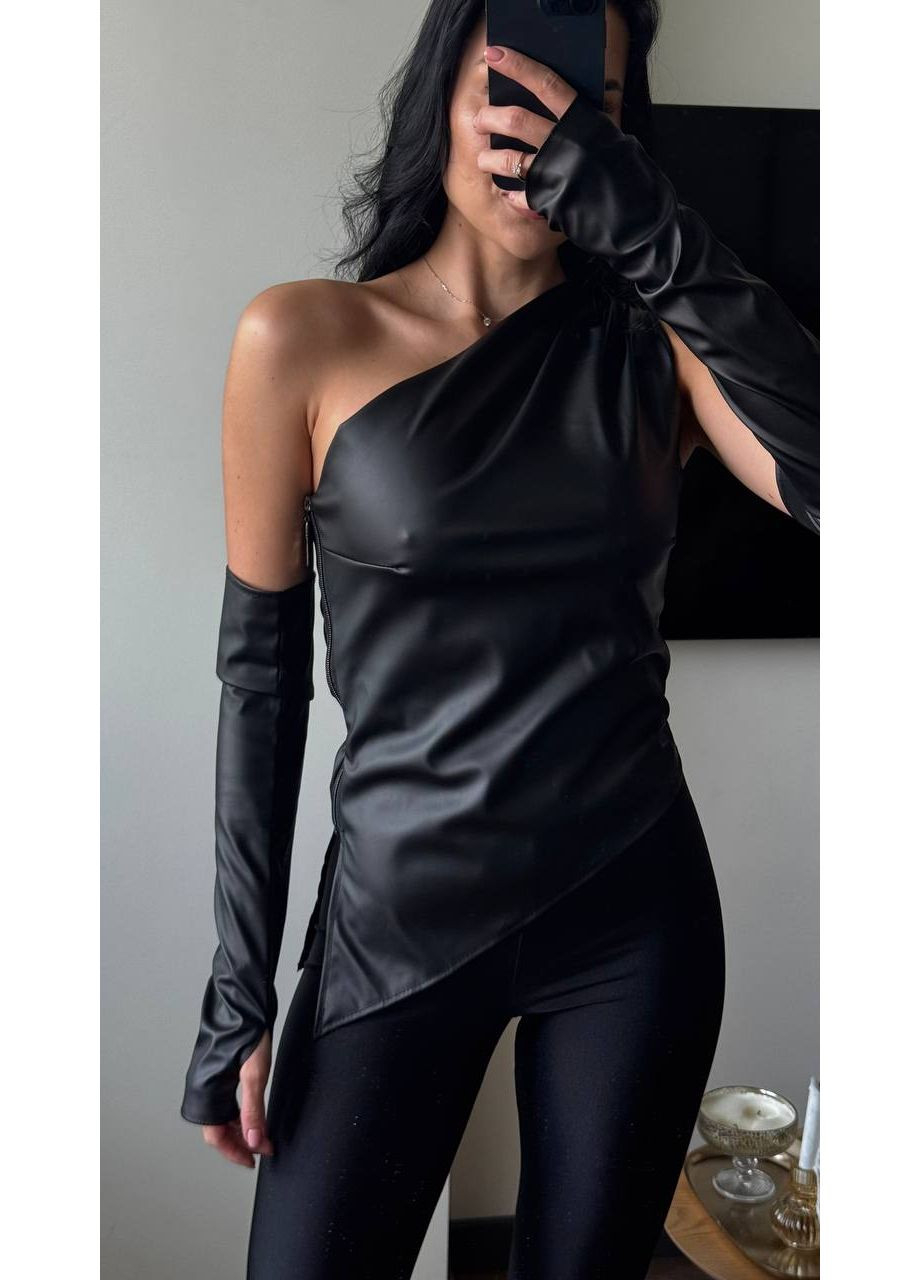 Топ с перчатками из эко кожи 💫💫💫 Україна (369563152)