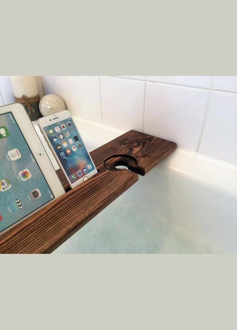 Столик полка для ванной из дерева Хасеко капучино (СДВ-000609) No Brand (328293621)