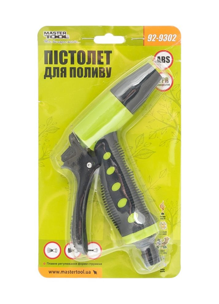 Пистолет для полива 1/2" TPR покрытие регулировка потока воды 92-9302 Mastertool (364121120)
