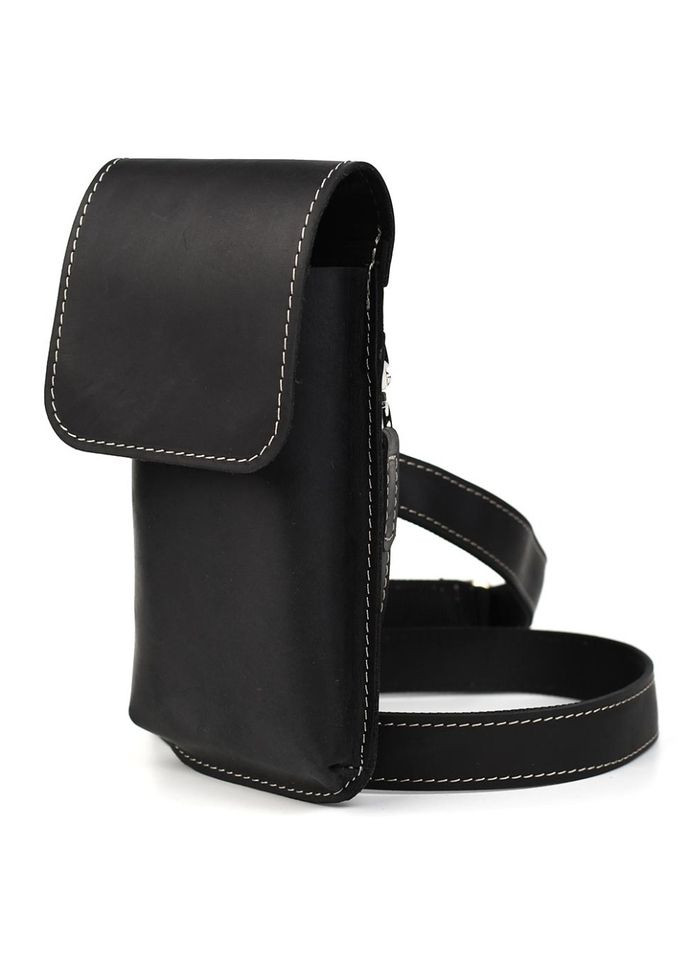 Кожаная сумка чехол на пояс или через плечо черная RA2093-3md TARWA (298684446)