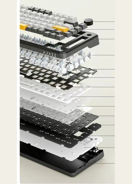 Клавиатура механическая беспроводная PRO с RGB-подсветкой и поддержкой HOT-SWAP,Gift switch, черная Ajazz Ak820 (322127826)