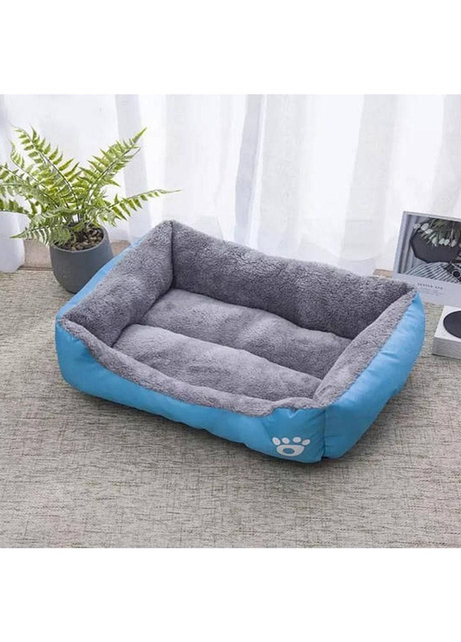 Лежанка - пуф для кошек и собак Zoomax небольших пород ткань из ПП Хлопок 47х35 см Голубой (77564789о) Good Idea (357209062)