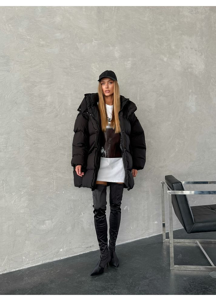 Чорна куртка transformer подовжена колір чорний milirud