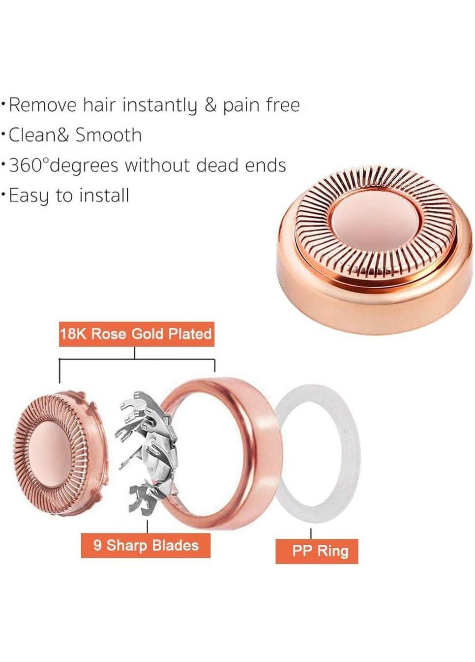 Набір змінних насадок Gogdod 6 шт для тримера Single Halo для видалення волосся (бронзовий) No Brand (300657579)