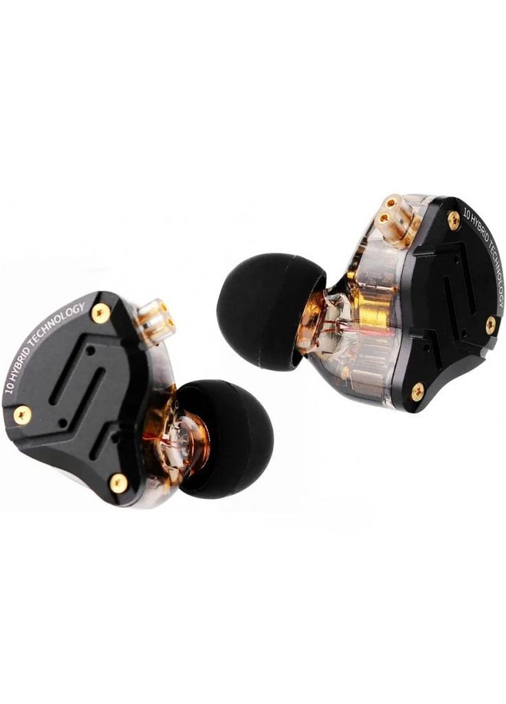 KZ ZS10 Pro Stone Black (Hi-Res, 1DD+4BA, No Micro) – Гибридные аудиофильские наушники для Hi-Fi звучания Knowledge Zenith (361269353)