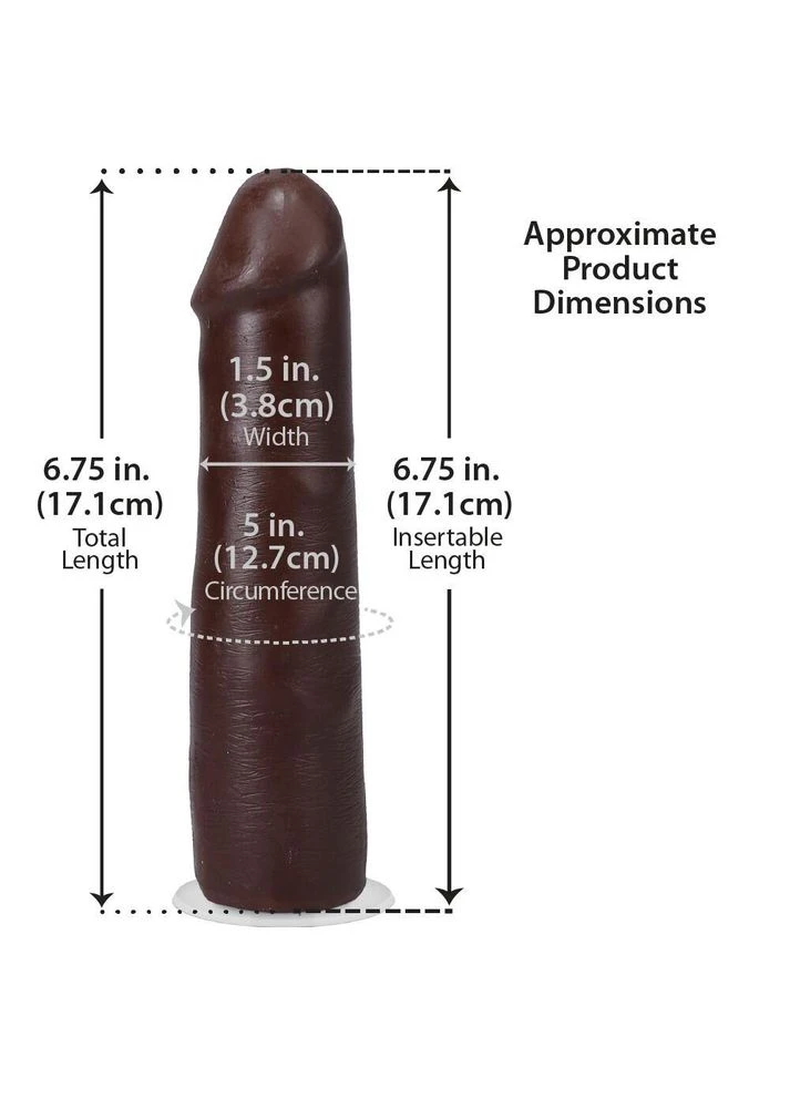 Фалоимитатор The Realistic Cock ULTRASKYN - 7 Inch Chocolate Doc Johnson (400433883)