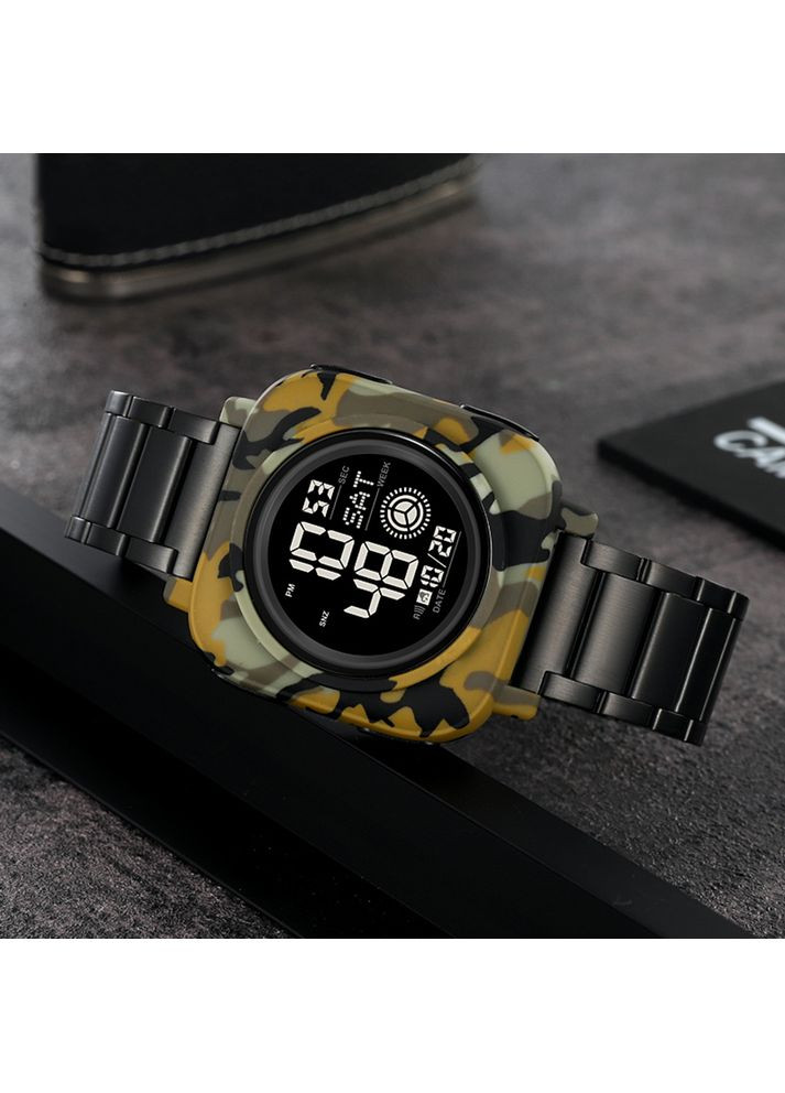 Годинники електронні водонепроникні камуфляжні для чоловіків з будильником та календарем ProDobro (367266119)