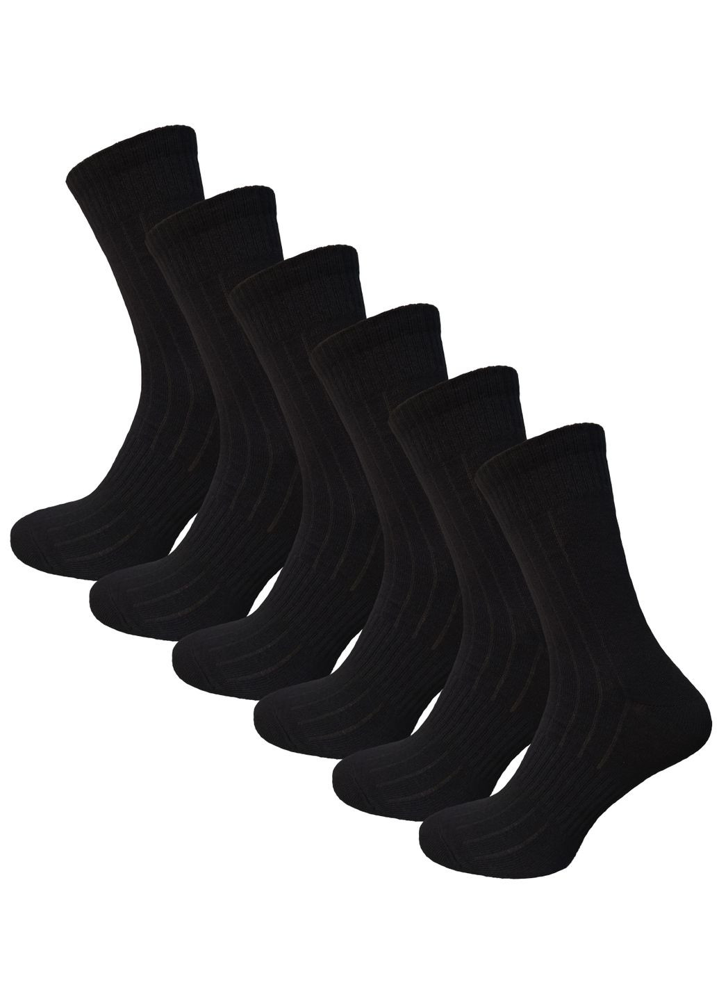 Чёрные носки тактические 6 пар упаковка mg 0070 р.40-44 чёрный Lomani однотонные (331290953)