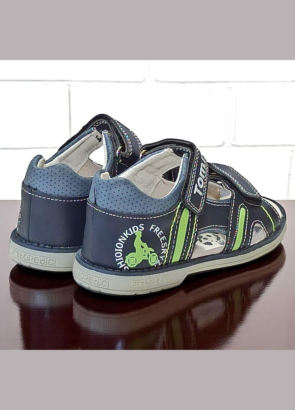 Синие спортивные, повседневные ортопедические босоножки открытые сандалии на липучках для мальчика том м Tom.M на липучке