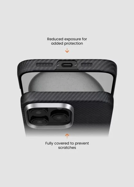 Чехол Ultra-Slim Case для iPhone 16 Pro Black/Grey Twill (KI1601PA) Pitaka (343047195)