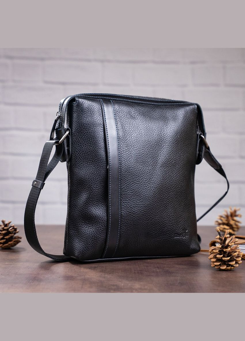 Сумка мужская через плечо кожаная 11122 Черный Shvigel (302008547)